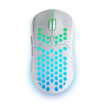 Rato MARS GAMING MMW3 WIRELESS MOUSE, 79G ULTRA-LIGH, RECHARGEABLE BATTERY, WHITE - Mars Gaming MMW3W