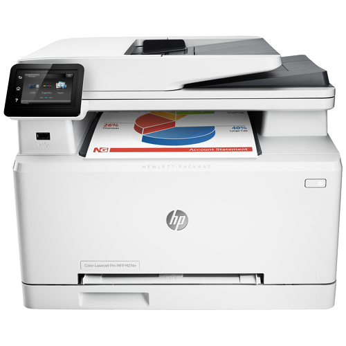 HP LaserJet M274n, Laser, Impressão a cores, 600 x 600 DPI, A4, Impressão directa, Branco - HP M6D61A
