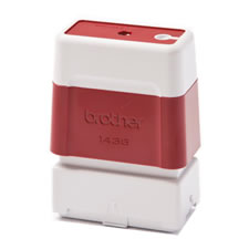 Suporte de carimbos vermelho. 6 carimbos de 14 x 38 mm - Brother PR1438R6P