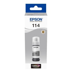 Frasco de tinta pigmentada Epson 114 cinza original - C13T07B540 - Epson C13T07B540