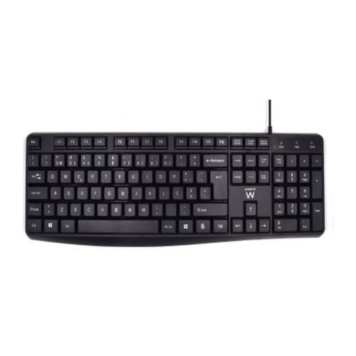 EWENT TECLADO SILENT USB PT BLACK - Ewent EW3002