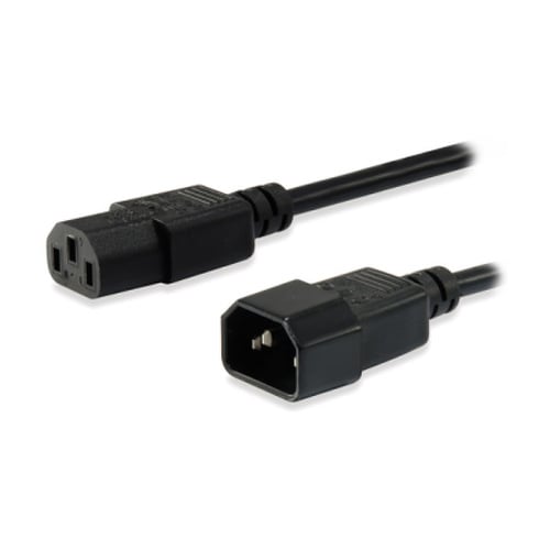 Equipar cabo de extensão de alimentação C13 a C14 macho/fêmea 1,8 m preto - Equip EQ112100