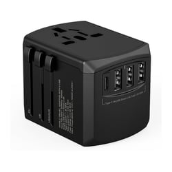 METRONIC CARREGADOR DE VIAGEM UNIVERSAL XOOPAR WORLD TRAVEL PRETO - Metronic F810381