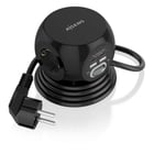 Extensão de mesa eléctrica multifuncional Aisens com 3 tomadas + 2xUSB-C - 2xUSB-A - 1,4 m - Cor preta - Aisens 238112