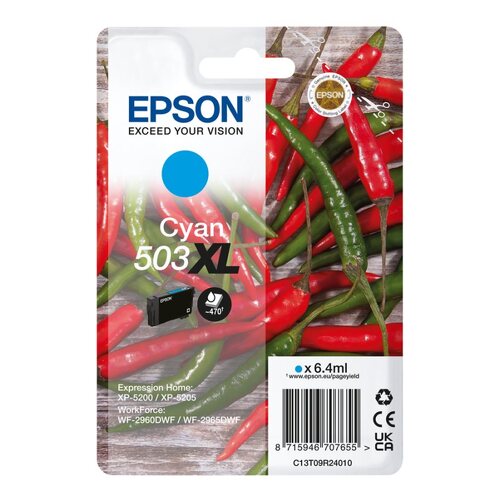 Cartucho de tinta original Epson 503XL ciano - C13T09R24010 - Epson C13T09R24010