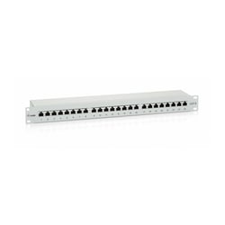 EQUIP PATCH PANEL 19" CAT6 FTP 24P 1U BLINDADO PRETO - Equip 326424