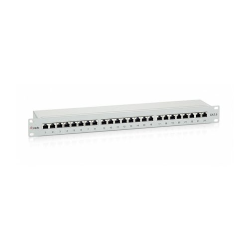 EQUIP PATCH PANEL 19" CAT6 FTP 24P 1U BLINDADO PRETO - Equip 326424