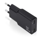 Carregador Aisens Ultra Slim GaN 30W - 2xUSB-C PD3.0 QC4.0 - Cor preta - Aisens 305242