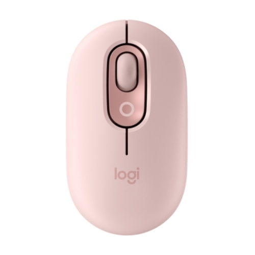 Mouse sem fio Logitech POP 1000 dpi - 4 botões - Multidispositivo - Rosa - Logitech 910-007413