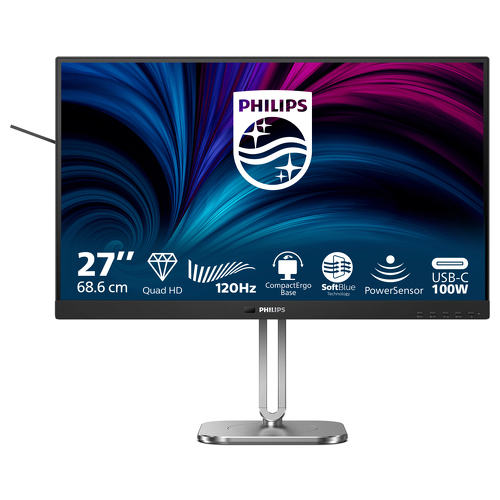 PHILIPS MONITOR IPS 27" QHD HDMI DP USB-C COLUNAS HAS PIVOT 27B2U4601 - Philips 27B2U4601/00