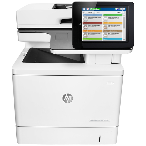HP Color LaserJet Enterprise Multifunções M577f, Cor, Impressora para Empresas, Impressão, cópia, digit., fax, ADF para 100 folhas; Impressão via USB frontal; Digitalização para e-mail/PDF; Impressão frente e verso, Laser, Cor, 1200 x 1200 DPI, A4, 40 ppm, Impressão Duplex - HP B5L47AB19
