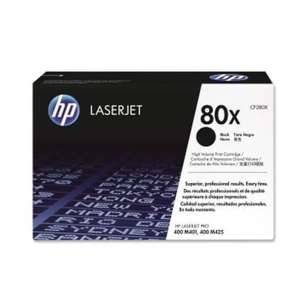 HP Toner LaserJet Original 80X Preto de elevado rendimento - CF280X