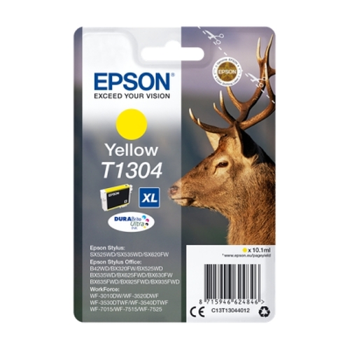 Cartucho de tinta amarelo original Epson T1304 - C13T13044012 - Epson C13T13044012
