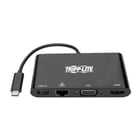 EATON USB-C MULTIPORT ADAPTER - 4K HDMI, VGA, USB-A, GBE, HDCP, BLACK - Eaton U444-06N-HV4GUB