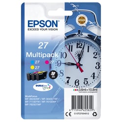 Tinteiro EPSON 27 Multipack 3 Cores + Alarme RF - WF-3620/3640/7110/7610/7620 - Epson C13T27054022