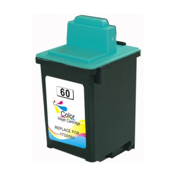 Cartucho de tinta genérico colorido Lexmark 60 - substitui 17G0060E - Lexmark LXI-60