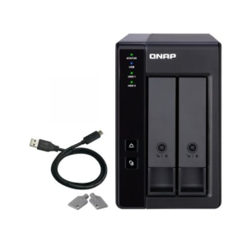 QNAP 2 BAY 3.5" SATA HDD USB 3.1 GEN2 10GBPS TYPE C HW RAID EXTERNAL ENCLOSURE - QNAP TR-002