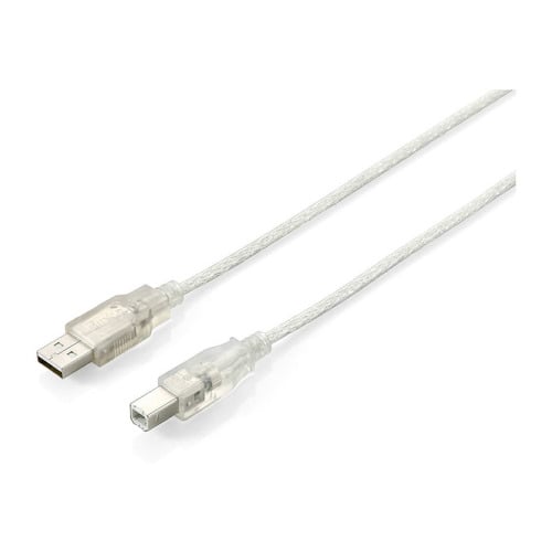 EQUIP CABO IMPRESSORA USB 2.0 A/B M/M TRANSPARENT 3MT - Equip 128651