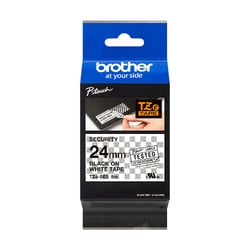 Fita laminada de Segurança. Texto preto sobre fundo branco. Largura: 24 mm. Comprimento: 8 m - Brother TZeSE5