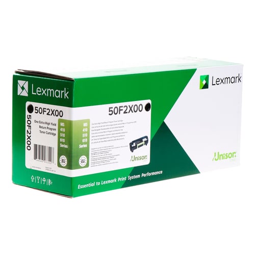 Cartucho de toner original preto Lexmark MS410/MS415/MS510/MS610 - 50F2X0E/502X (corporativo) - Lexmark 50F2X0E