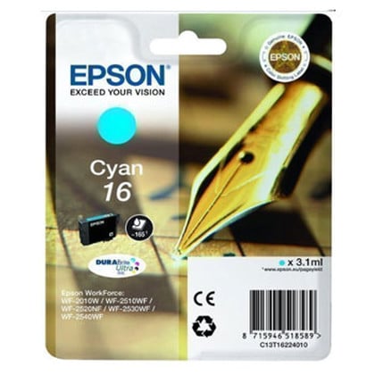 Epson Pen and crossword Tinteiro Cyan 16 Tinta DURABrite Ultra - Epson C13T16224010
