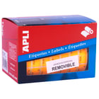 Rolo de Etiquetas PVP Apli Laranja Fluorescente Removível 12.0 x 18.0mm - APLI 207931