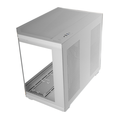 MARS GAMING MC-3TCOREM CUSTOM MICRO-ATX CASE TRIPLE CONTINUOUS TEMPERED GLASS WINDOWS MODULAR DUAL CHAMBER DESIGN WHITE - Mars Gaming MC3TCOREMW