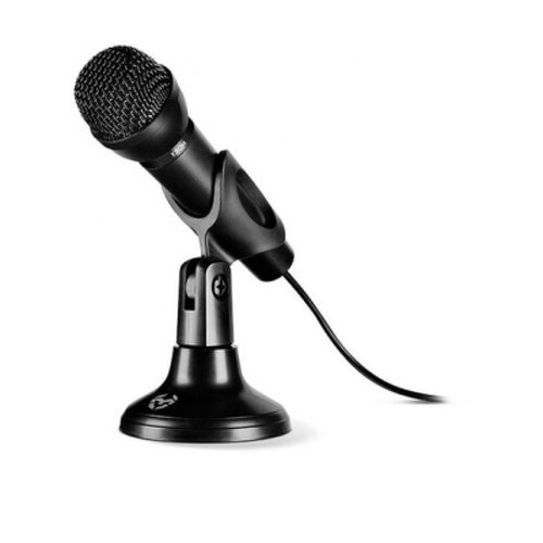 Microfone omnidirecional para jogos Krom Kyp - Base sólida - Ângulo ajustável - Ficha de 3,5 mm - Preto - Krom NXKromKYP