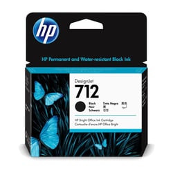 HP Tinteiro preto 712 DesignJet de 38 ml - 3ED70A