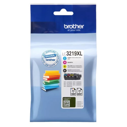 Pack de 4 tinteiros de tinta (BK/CM/Y) de alta capacidade - Brother LC3219XLVAL