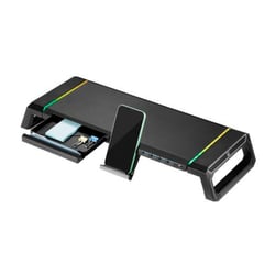 EWENT SUPORTE MONITOR RGB+ GAVETA+ HUB 4 PORTS USB 3.0+ SUPORTE TLM - Ewent EW1268