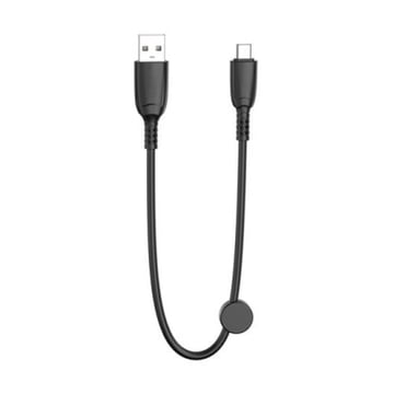 Cabo USB de carregamento rápido XO NB247 - Micro USB - 6A - 25cm com clip - Preto - XO 233487