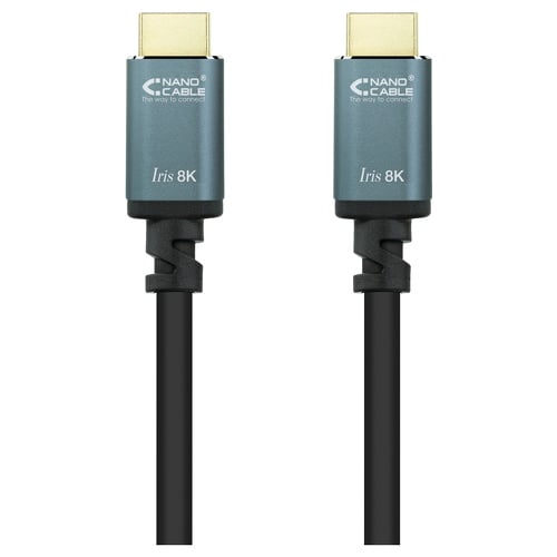 Nanocable Cable HDMI 2.1 Iris 8K A/M-A/M 1.5m - Color Negro - Nanocable 10.15.8001-L150