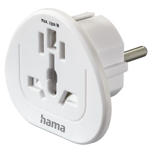 Adaptador de corrente HAMA Shuck Uk/US/China/Itália/Suiça ->Euro - Branco 223455 - Hama 00223455