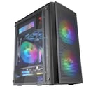 MARS GAMING MC300 MICRO-ATX CASE, 3X 120MM FRGB FAN, WINDOW, FRONT MESH, BLACK - Mars Gaming MC300