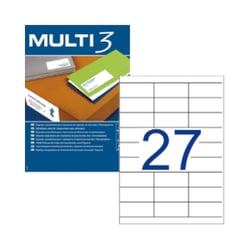 Etiquetas 070x030mm 100Fls A4 Multi3 2700un - Multi3 APL4722