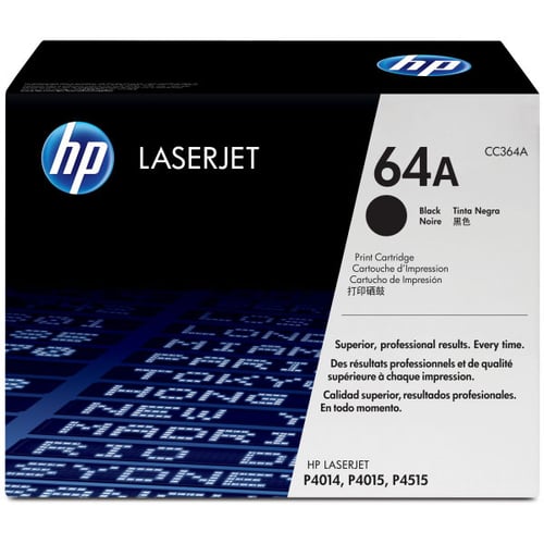 Cartucho de toner original preto HP CC364A - 64A - HP CC364A