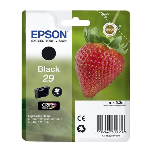 EPSON TINTEIRO PRETO 29XL CLARIA HOME XP235/332/335/432/435 - Epson C13T29914022