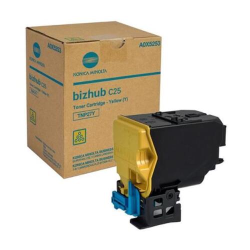 Toner Original Amarelo Konica Minolta TNP27 - TNP27Y/A0X5253 - Konica Minolta A0X5253