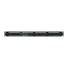 WP RACK PATCH PANEL 19" 1U 24P RJ45 CAT6A UTP C/ CABLE MANAGEMENT BLACK - WP Rack WPC-PAN-6AU-24