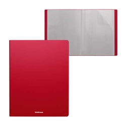 Pasta clássica mate Erichkrause com 10 bolsos - Tamanho A4 - Cor vermelha - ErichKrause 59181