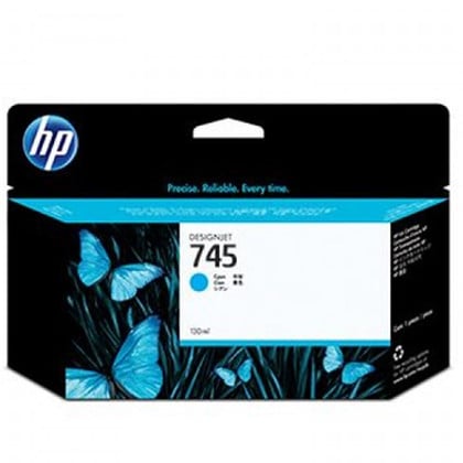 HP 745 130-ml DesignJet Cyan Ink Cartridge - F9J97A