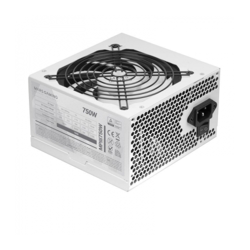 Mars Gaming MPIII MPIII750 Fuente de Alimentacion - Tecnologia AI-RPM - Eficiencia 99% DIGITAL APFC - Funcionamiento Silencioso - Proteccion Avanzada - Color Blanco - Mars Gaming 296677