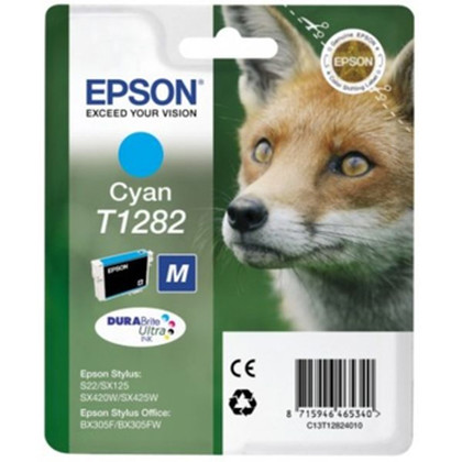 Epson Fox Tinteiro Cyan T1282 Tinta DURABrite Ultra - Epson C13T12824010