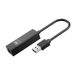 Adaptador de rede Ewent Conversor RJ45 para USB-A - Gigabit 10/100/1000Mbps - Cabo de 15cm - Suporte WOL - Cor preta - Ewent EW1017