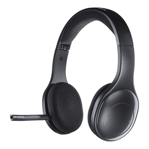 Logitech H800 Auricular Bluetooth com microfone duplo - Alta definição - Autonomia da bateria até 6h - Banda para a cabeça ajustável - Dobrável - Controlos auriculares - Preto - Logitech 981-000338