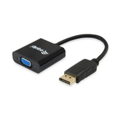 Equipar Adaptador DisplayPort Macho para VGA Fêmea - Resolução de até 1080p - Comprimento 15cm - Cor Preto - Equip EQ133435