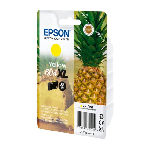 EPSON TINTEIRO AMARELO 604XL XP2200/05/3200/05/4200/05/WF2910/30/35/50 - Epson C13T10H44020