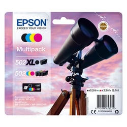 Epson 502XL/502 Pacote de 4 cartuchos de tinta original - C13T02W94010 - Epson C13T02W94010