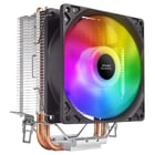 Ventoinha para CPU Mars Gaming 90mm com dissipador de calor - Iluminação RGB - Até 130W - Velocidade máxima 2200rpm - 2 Heatpipes - Mars Gaming MCPUARGB